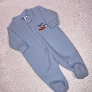 Disney baby night night tigger light blue fleece zip sleeper 0/3m